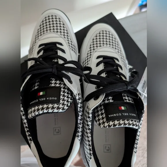 NWT Duca Del Cosma Pagani Black and White sneakers Size 12